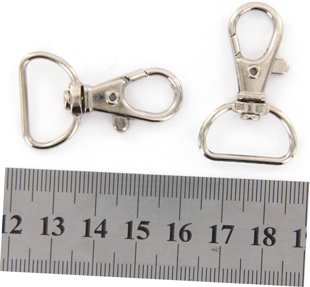 KALLORY 30pcs Swivel Snap Hooks Wide Trigger Snap Clips for Bag Keychains Dog Leashes