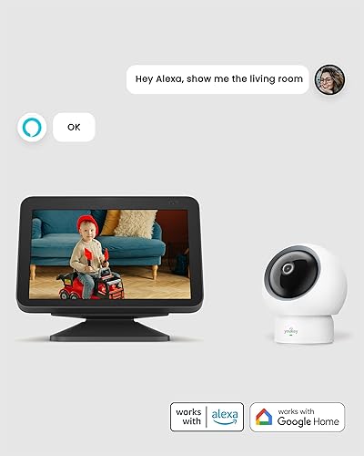Miniatura 9 de youkey Cámara interior 2.5K, sin tarifas mensuales, panorámica e inclinación, cámara de 360 para perromascota para seguridad en el hogar, WiFi 6 de