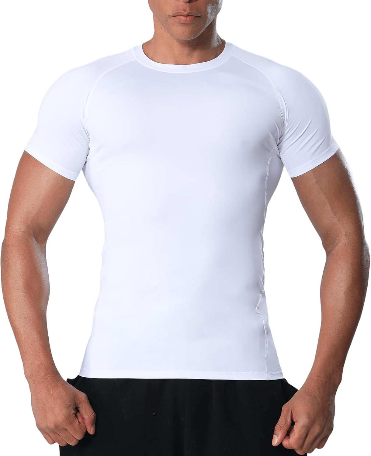 Product image of Men’s Compression Shirt Short Sleeve Athletic Top Sports T-Shirt Undershirt Base Layer Shirts Tight for Workout Gym