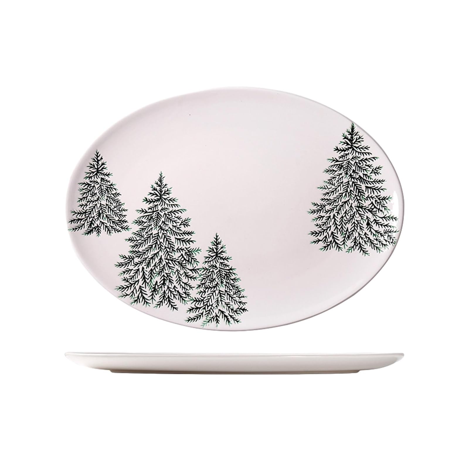 Piastra in ceramica per albero di Natale a colori sotto smalto