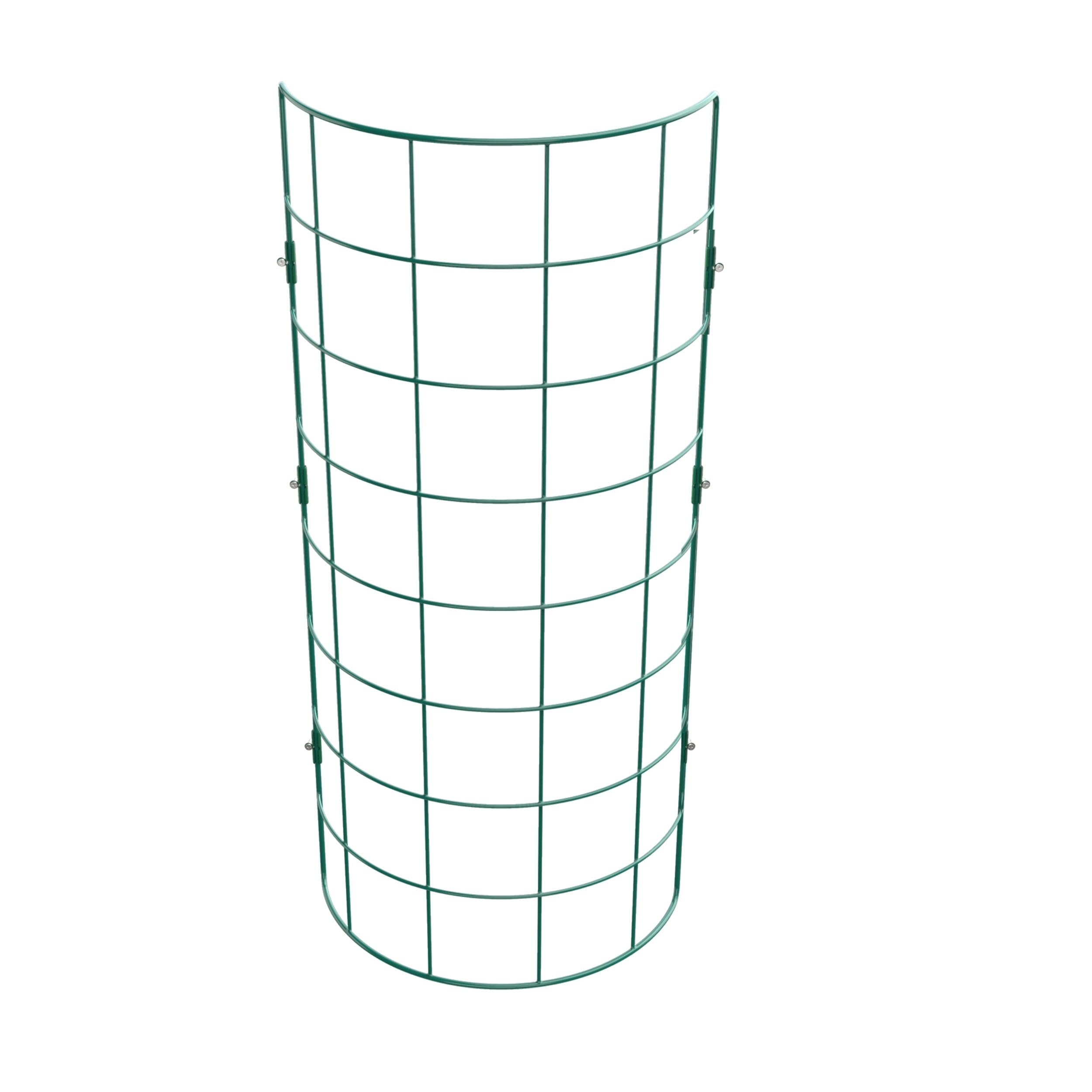Flexigro® Plant Support Half Round – Garden Trellis System for Climbing Plants – 1m Long Green Plastic-Coated Steel Mesh – Ideal for Roses, Vegetables & Wall Mounting – 10 x Half Round Panels