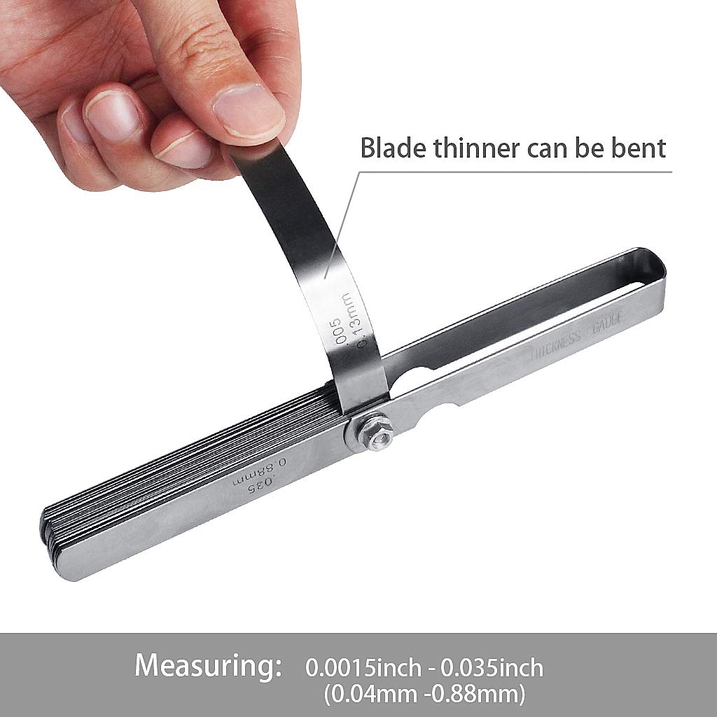 Exclusive Discount 80% Offer Feeler Gauge,32 Blades High Precision Steel Dual Marked Metric and Imperial Gap Feeler Gauges Measuring Tool Combined Feeler Gauge