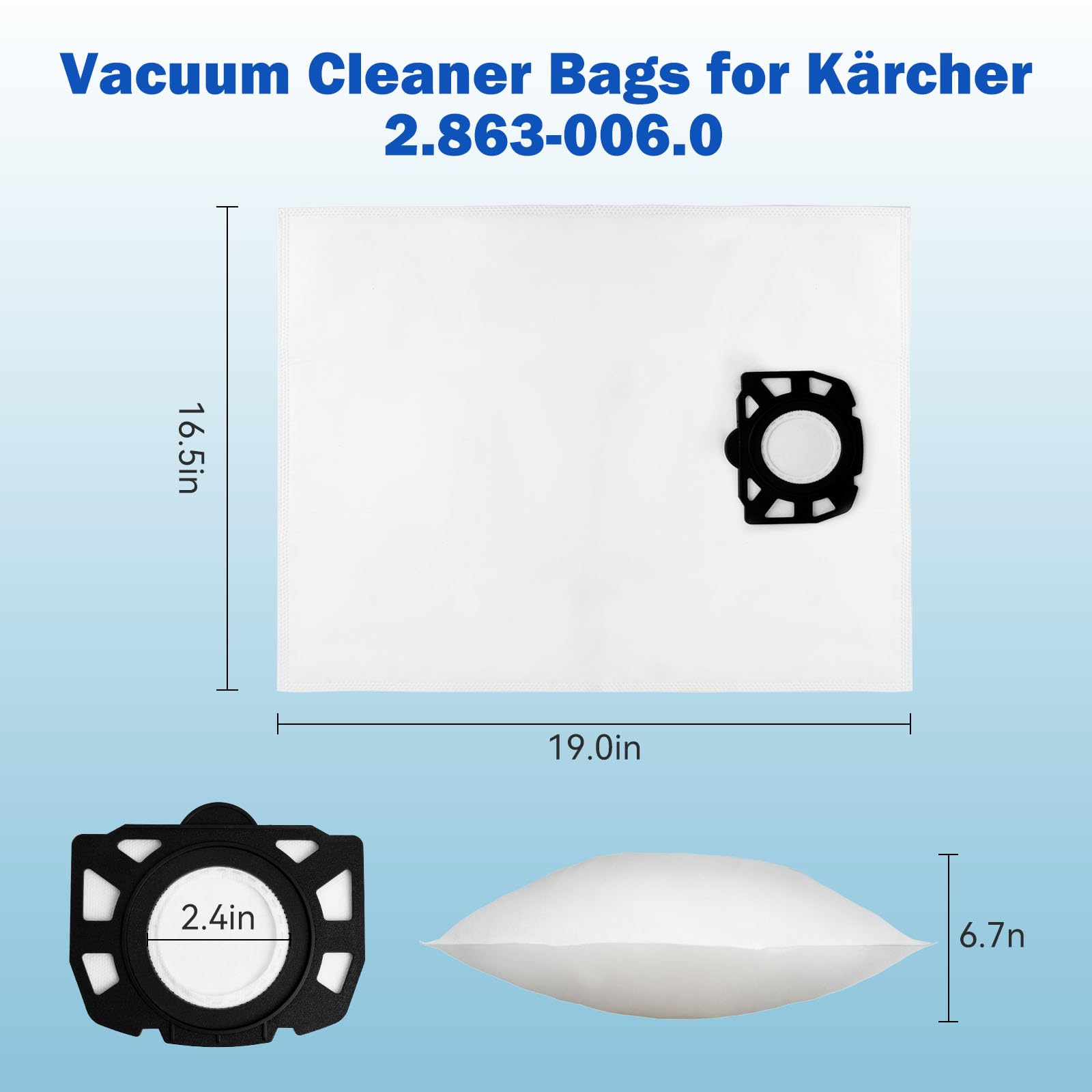 14 Stück Vliesfilterbeutel KFI 487 Für Kärcher WD4 WD5 WD6 - Staubsaugerbeutel Nass-/Trockensauger 14 Stück Vliesfilterbeutel KFI 487 Für Kärcher WD4 WD5 WD6 - Staubsaugerbeutel Nass-/Trockensauger