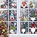 Vetrofanie Natale Sticker Decorativi da Finestra,9 Fogli Natale Adesivi per Finestre Adesivi Natalizi Finestra Adesivi Doppio Lato Rimovibile Statici in PVC Vetrofanie Natale Finestra Gnomi di Natale