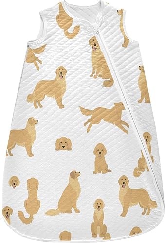 Golden Retriever - Conjunto de saco de dormir para bebés y cachorros, saco de dormir para bebés, saco de dormir para bebés, recién nacidos de 0 a 6
