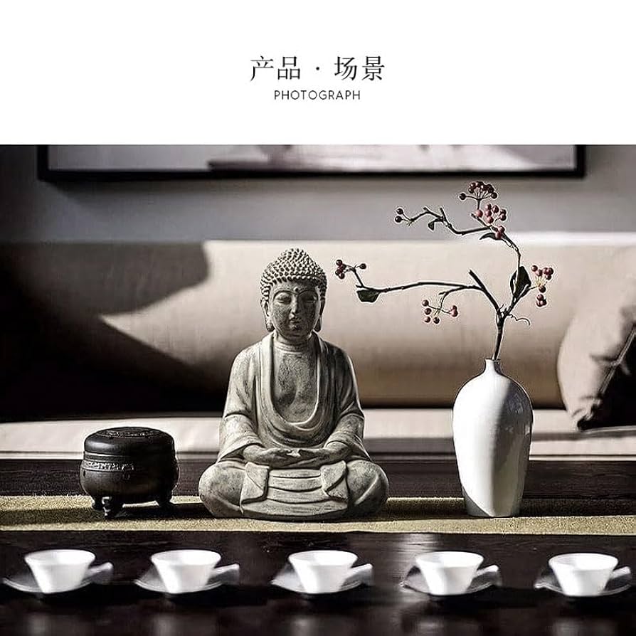 Amazon｜仏陀 仏像 釈迦如来像 如来様 お釈迦様 (高さ24cm×巾