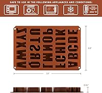 Vista 3 de 26 Cavities Large Letter Molds Silicone Alphabet Mold for Crayon, Resin, Chocolate, Candy, Wax, Cake Baking Decor (1)