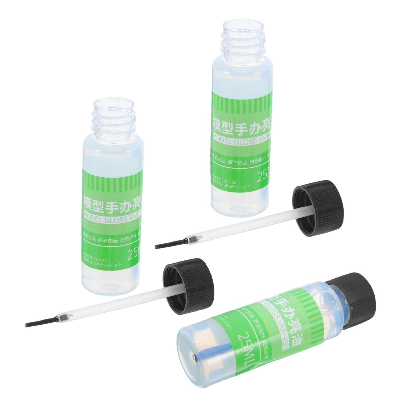 Gogogmee 3pcs 25ml Air Dry Clay Varnish Shiny Oil for Model Figures Air Dry Clay Sealer Gloss Varnish Glaze DIY Crafting Kit Waterproof and Finish