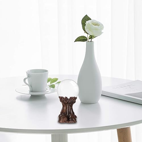 Miniatura 8 de Housoutil Soporte de exhibición de bola de cristal de madera, base de esfera, soporte de bola de cristal, soporte de exhibición de globo para