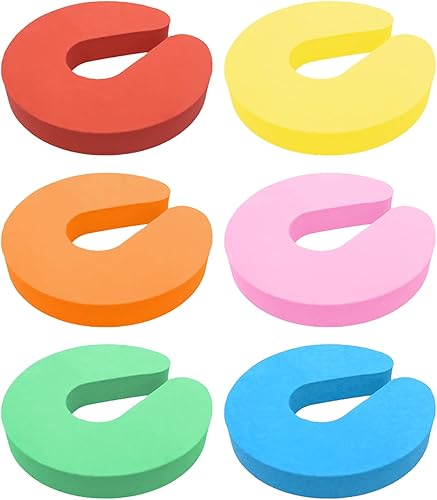 Miniatura 2 de 6 topes elásticos para puerta, tope de puerta con clip en forma de C, cuña de puerta para proteger la puerta de daños, 6 colores, ideal para