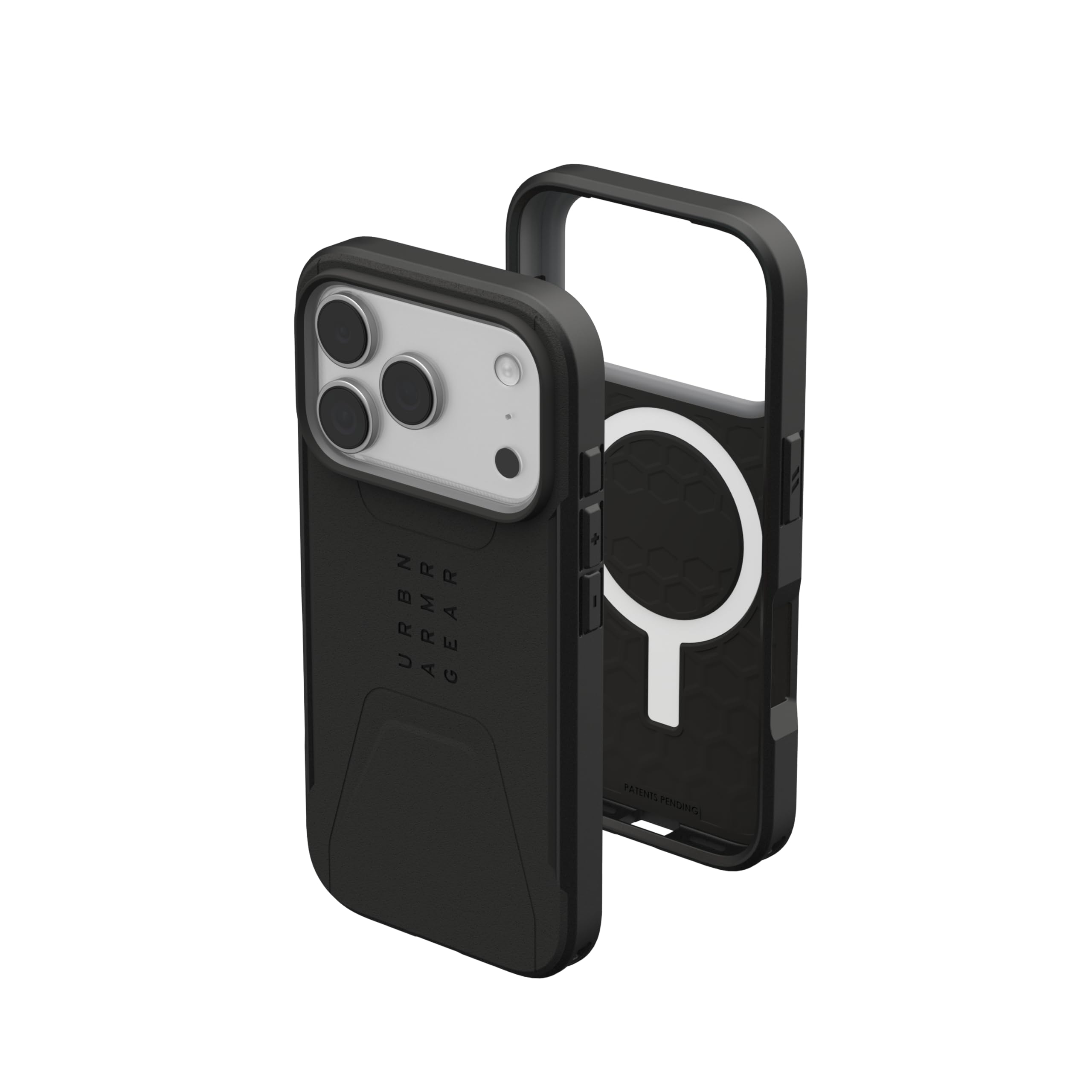 Urban Armor Gear Civilian MS Coque iPhone 17 Pro | Ajustement parfait | Résistance aux chutes de 6 m | Module magnétique | Bords surélevés | Tous les ports accessibles