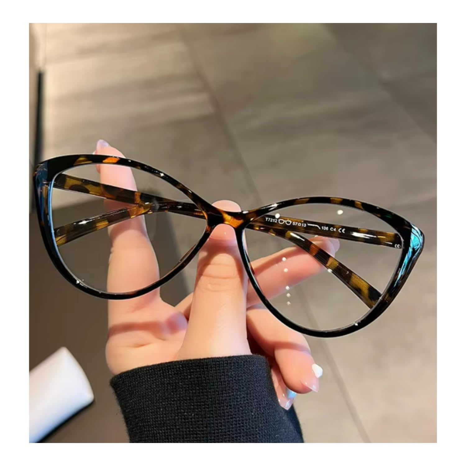 HUVORA Wave Cat Eye Blue Cut Computer Glasses for Women | Chic Anti Blue Light Specs that Block Harmful Screen Rays | Stylish Retro Trendy Frame for Woman | Branded Lightweight Spectacles-image-4