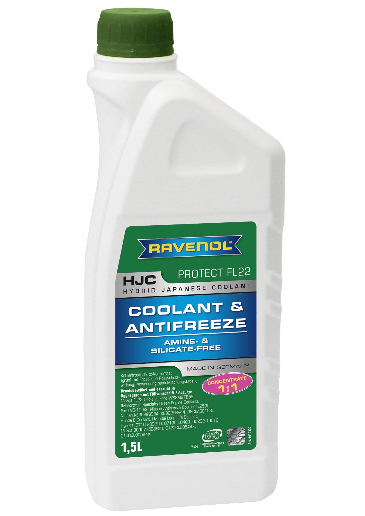 RAVENOL J4D2091 HJC FL22 Coolant Antifreeze Concentrate (Hybrid