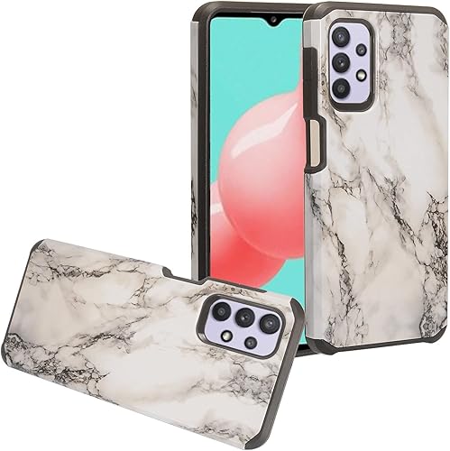 Para Samsung Galaxy A32 5G (SM-A326) - Funda para teléfono con imagen - AD1 mármol blanco