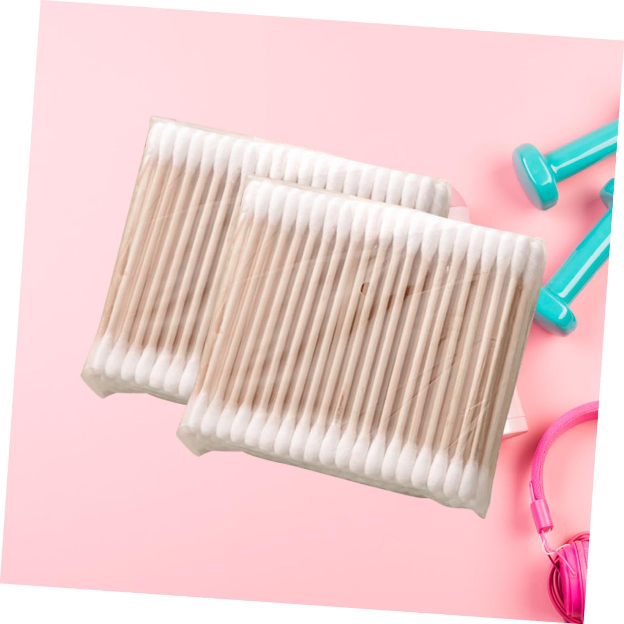 Mikinona 100pcs Disposable Cotton Swabs Double-tipped Makeup Removal for Beauty and Personal Care