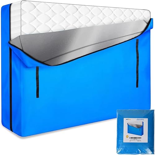 ANALIM Bolsas de colchón para mudanza y almacenamiento, bolsa de almacenamiento de colchón con cremallera con 8 asas de transporte fuertes, funda