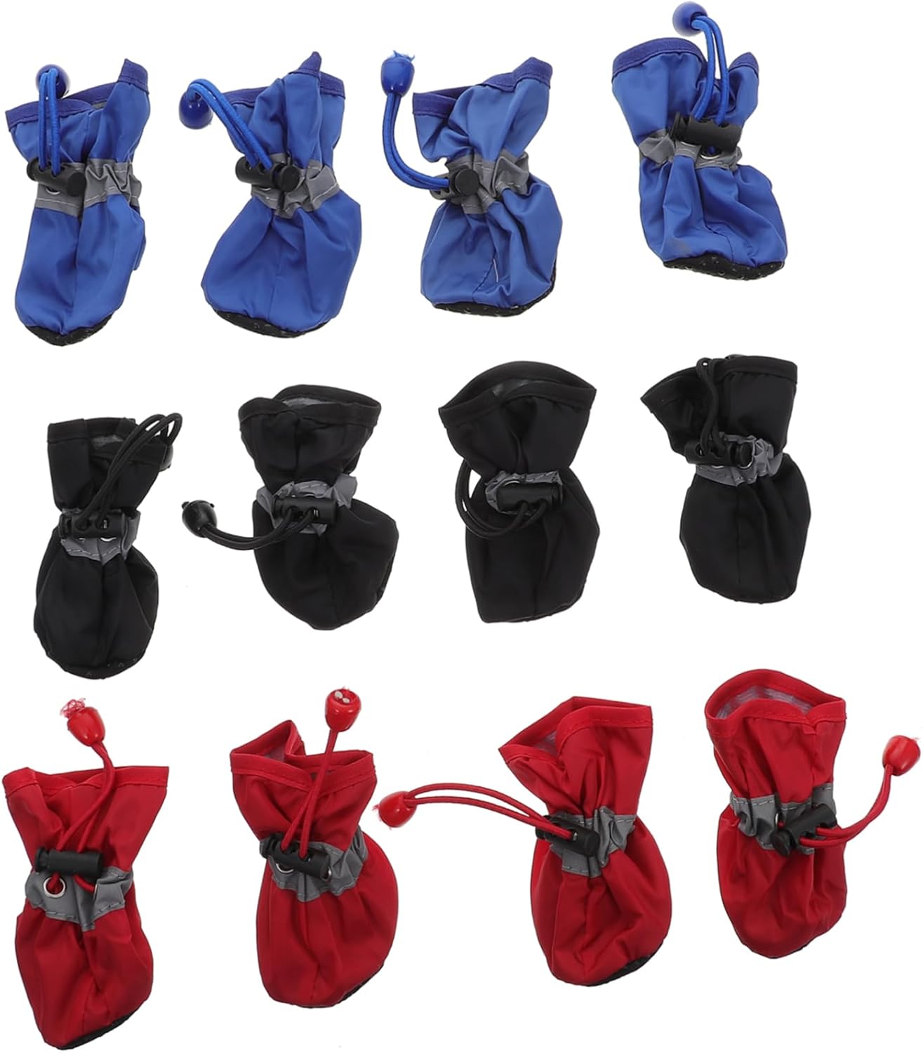 NOLITOY 9sets Dog Rain Boots Set Non-Slip Pet Shoes for Outdoor Use Thickened Warm Booties Red for Dogs