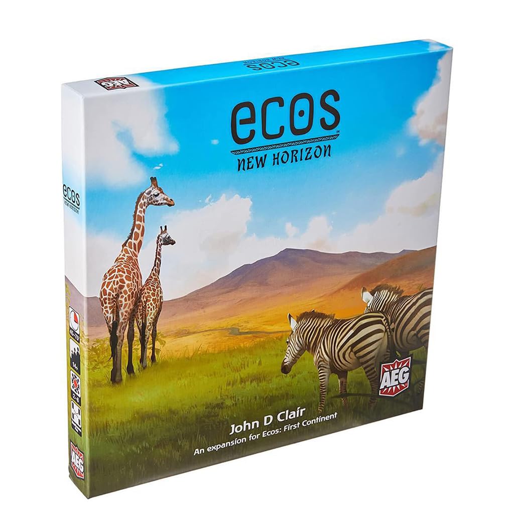 AEG Ecos: New Horizon Board Game Expansion | Build a Natural Habitat, Attract Animals | Kilimanjaro, Sahara, Serengeti | 2-6 Players | Ages 14+
