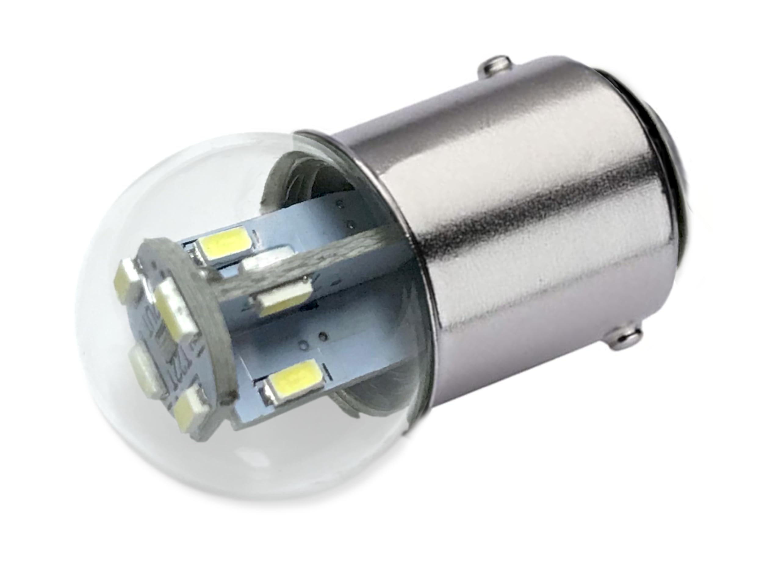 Aero-Lites #90 Miniature Bulb LED Replacement | 12/14vdc | BA15D Base | Replaces Filament Bulbs: #90, 68, 96, 1178 (Pure White; 1-Pack)