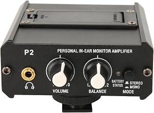 in Ear Monitor Amplifier, High Power Personal Headphone Amp with Dual XLR 6.35mm Inputs 3.5mm Output No Noise Low Delay Current Limiting Metal Body for Stage Studio