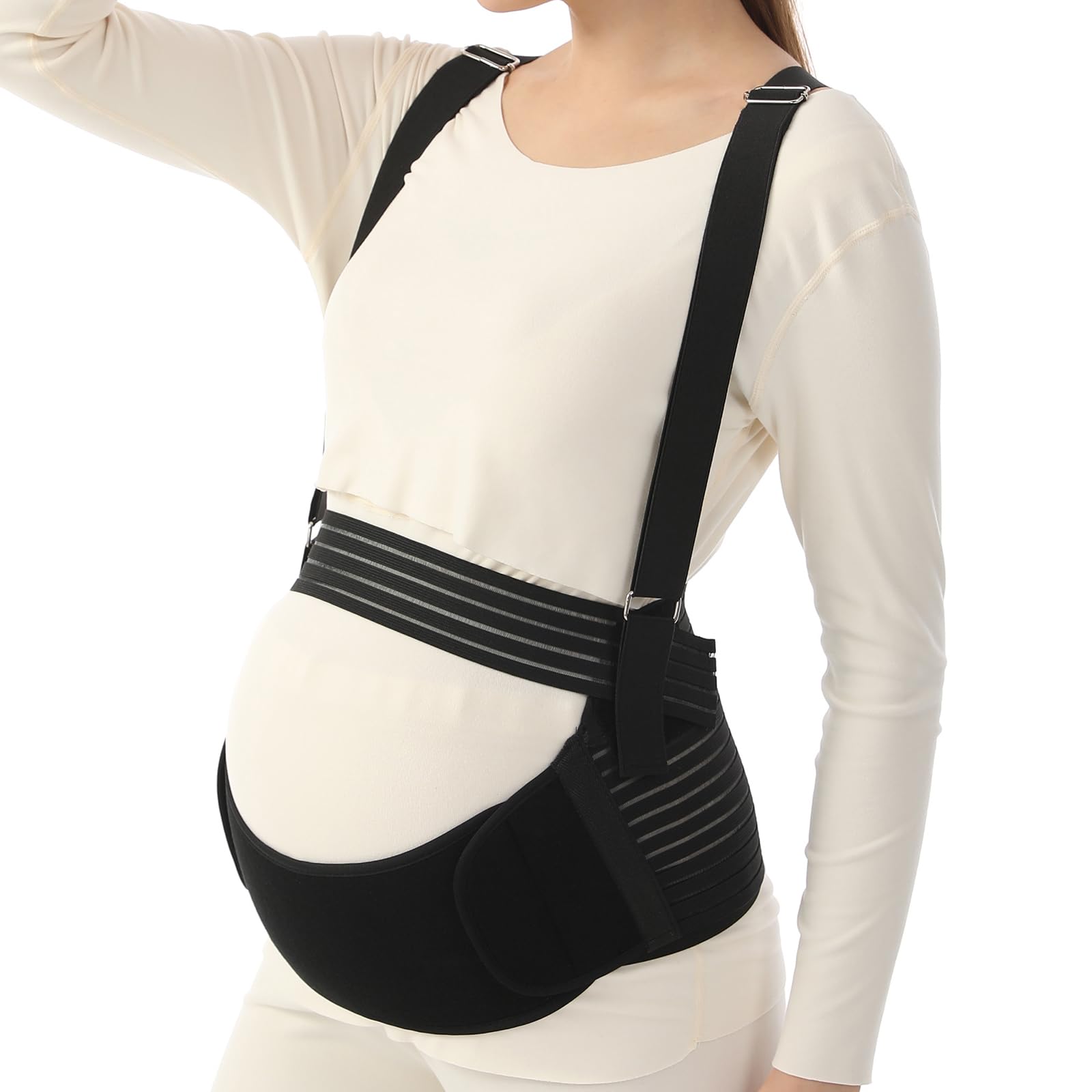 MomTend Pregnancy Support Belt, Pelvic Maternity Belts for Pregnant Women Adjustable No-Slip Pregnancy Maternity Belly Bands Support Belt for Relieve Back, Pelvic, Hip Pain, Xl — view 8