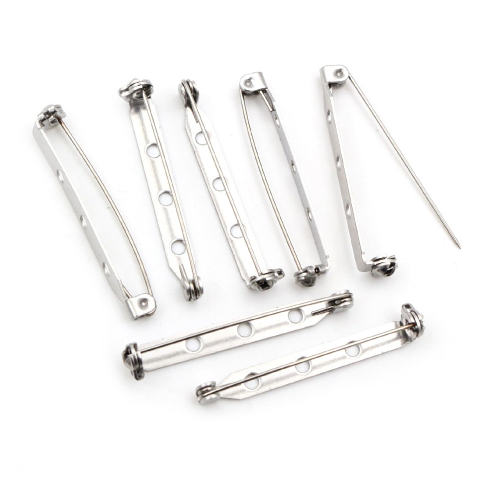 Brooch Pin Backs, 20pcs 316 Stainless Steel Brooch Clip Pins Blank for DIY Jewelry Making Supplies(38 mm)