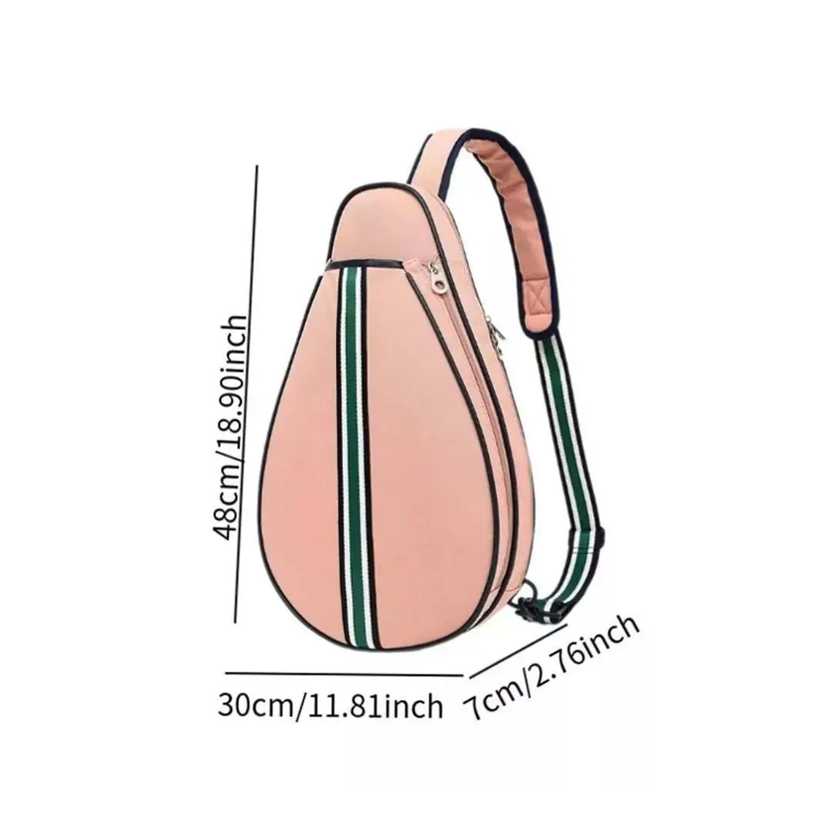 Borsa for Racchetta Da Tennis Con Chiusura A Cerniera, Tracolla Regolabile, Impermeabile, Di Grande Capacità, In Tessuto Oxford