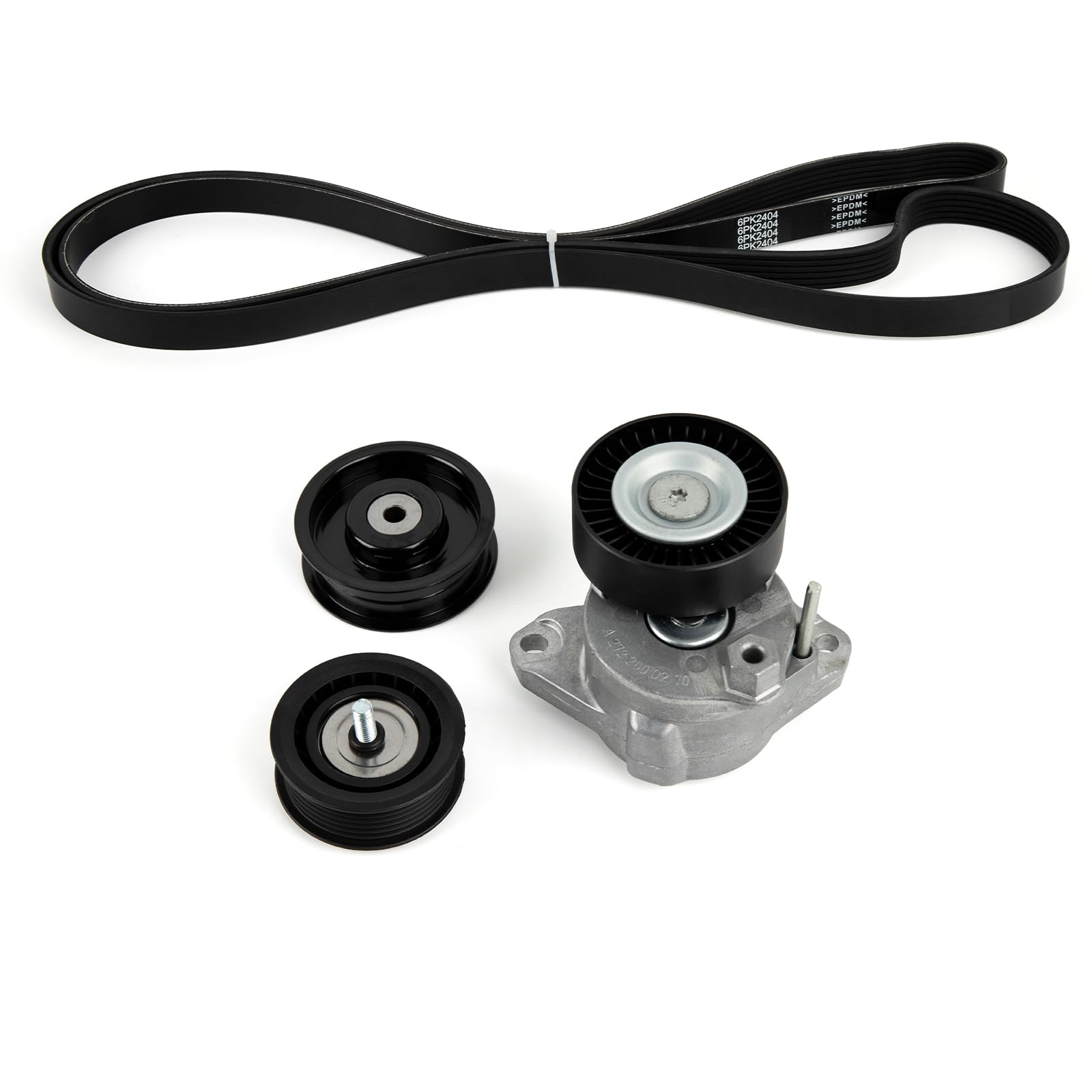 Tykick Idler Pulley and Belt Tensioner Kit Serpentine Belt Kit for Mercedes-Benz C300 C350 CLK350 E350 GL450 GLK350 ML350 S550 SL550 SLK350 2005-2011 Replaces 2722021419，2722021019，2722000270，6PK2404