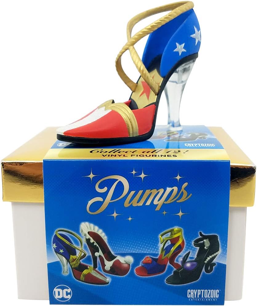 Cryptozoic Entertainment DC Pumps - 12 Blind Boxes - Miniature 2.25" High-Heeled Shoes Inspired by The Heroines and Villainesses - 9 Unique Characters, 3 Possible Deco Variants