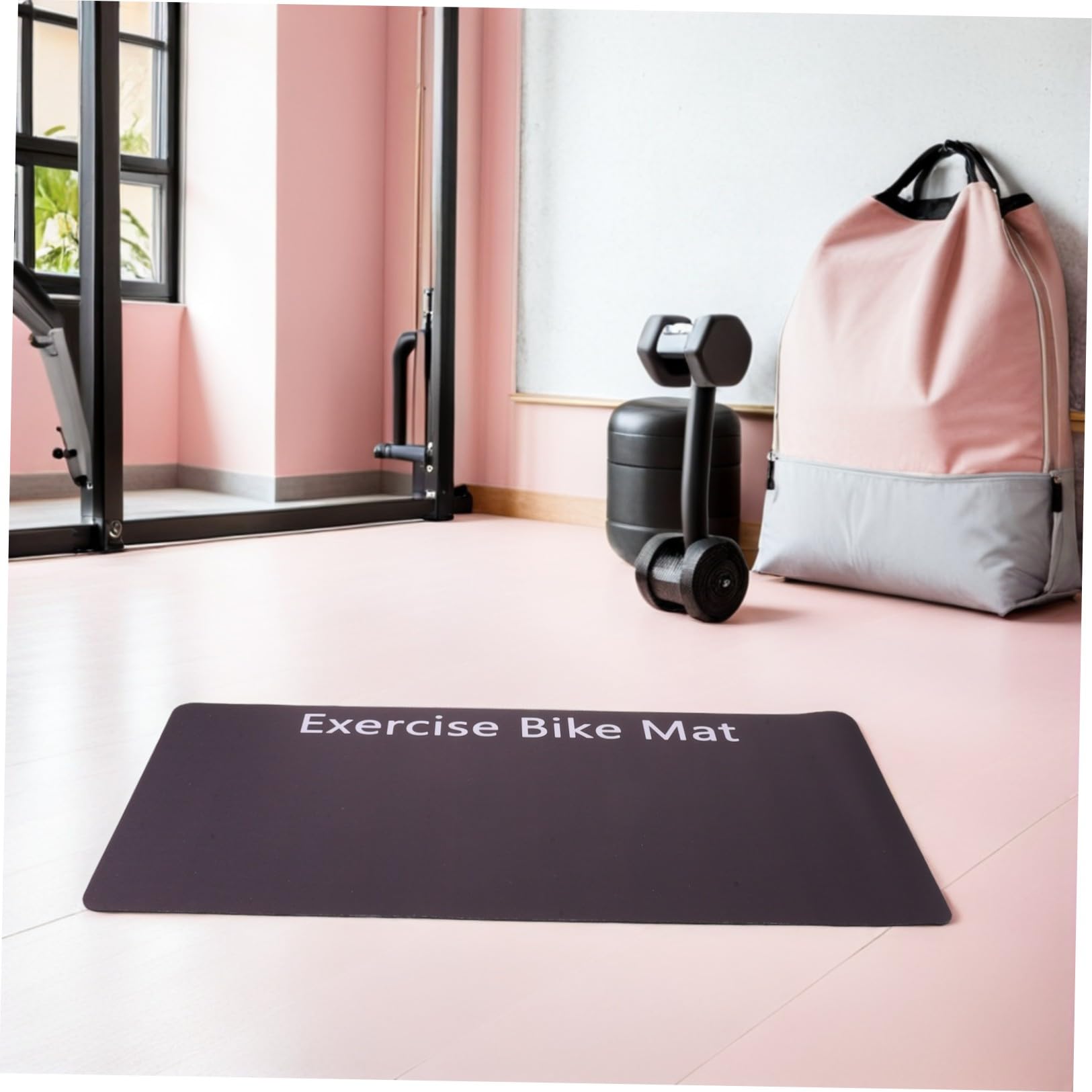 TOYANDONA 2 Pezzi Tappetino Leggero e Ammortizzante Antiscivolo in Gomma per Attrezzi Fitness Casa per Palestra Domestica e Esercizi Indoor