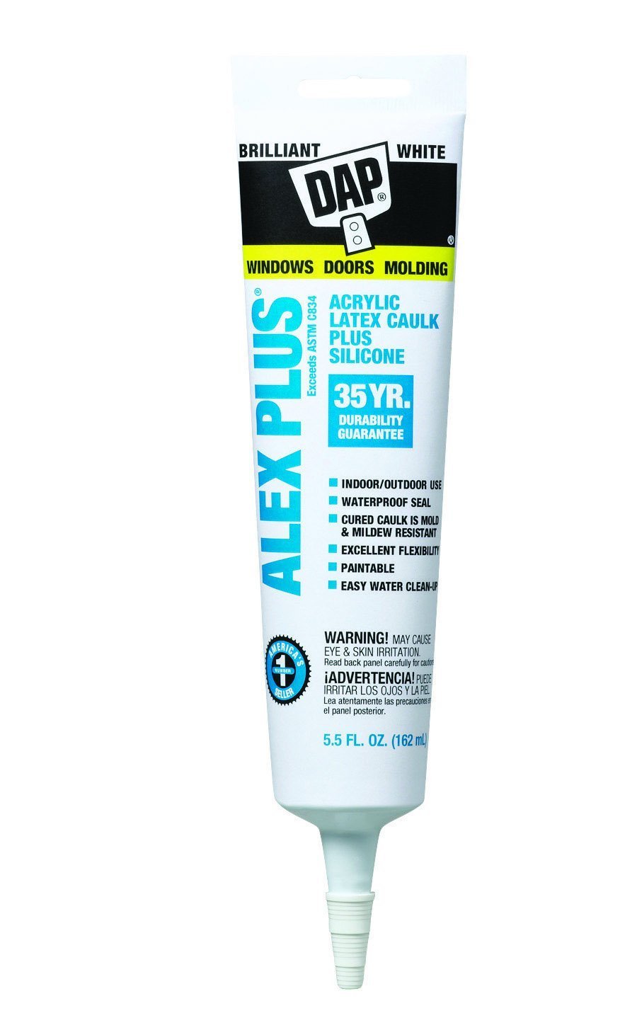 Amazon.com: DAP 18128 5.5 Oz White Alex Plus® Acrylic Latex Caulk