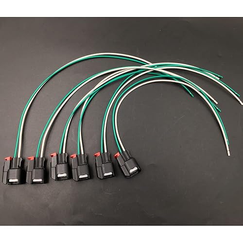 Miniatura 6 de Huayicarbpart - 6 piezas compatibles con Dodge Jeep Wrangler JK TJ inyector de combustible alternador conector ABS cableado reparación arnés enchufe