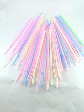 PE - Pack of 80 Starws - Cool Drink Straws - Biodegradable Multicolour Bent Soft Straws