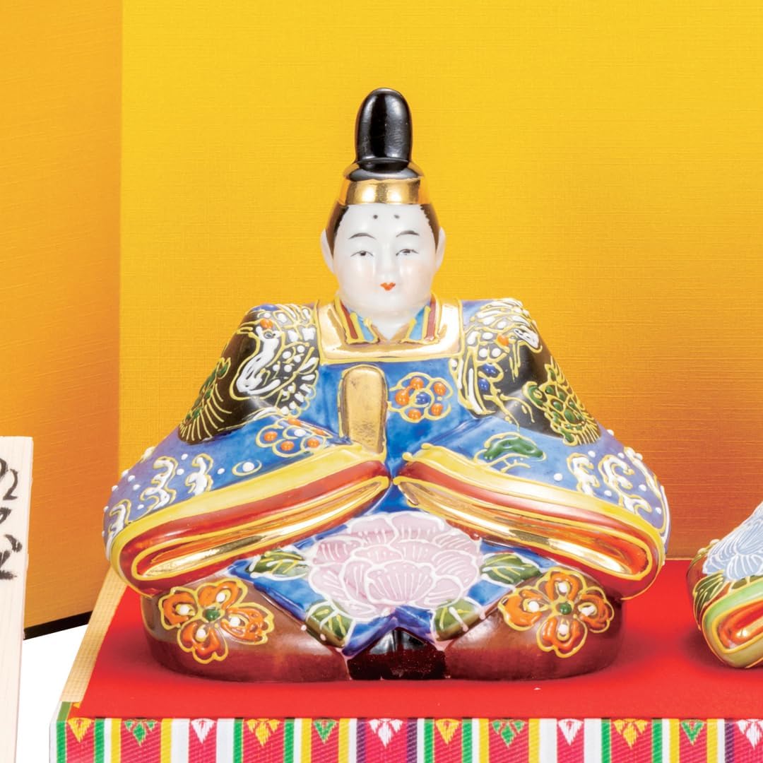 瑠璃雛 雛人形 るりびな 奈良ガラス工房 金箔 立雛 おひなさま お雛様