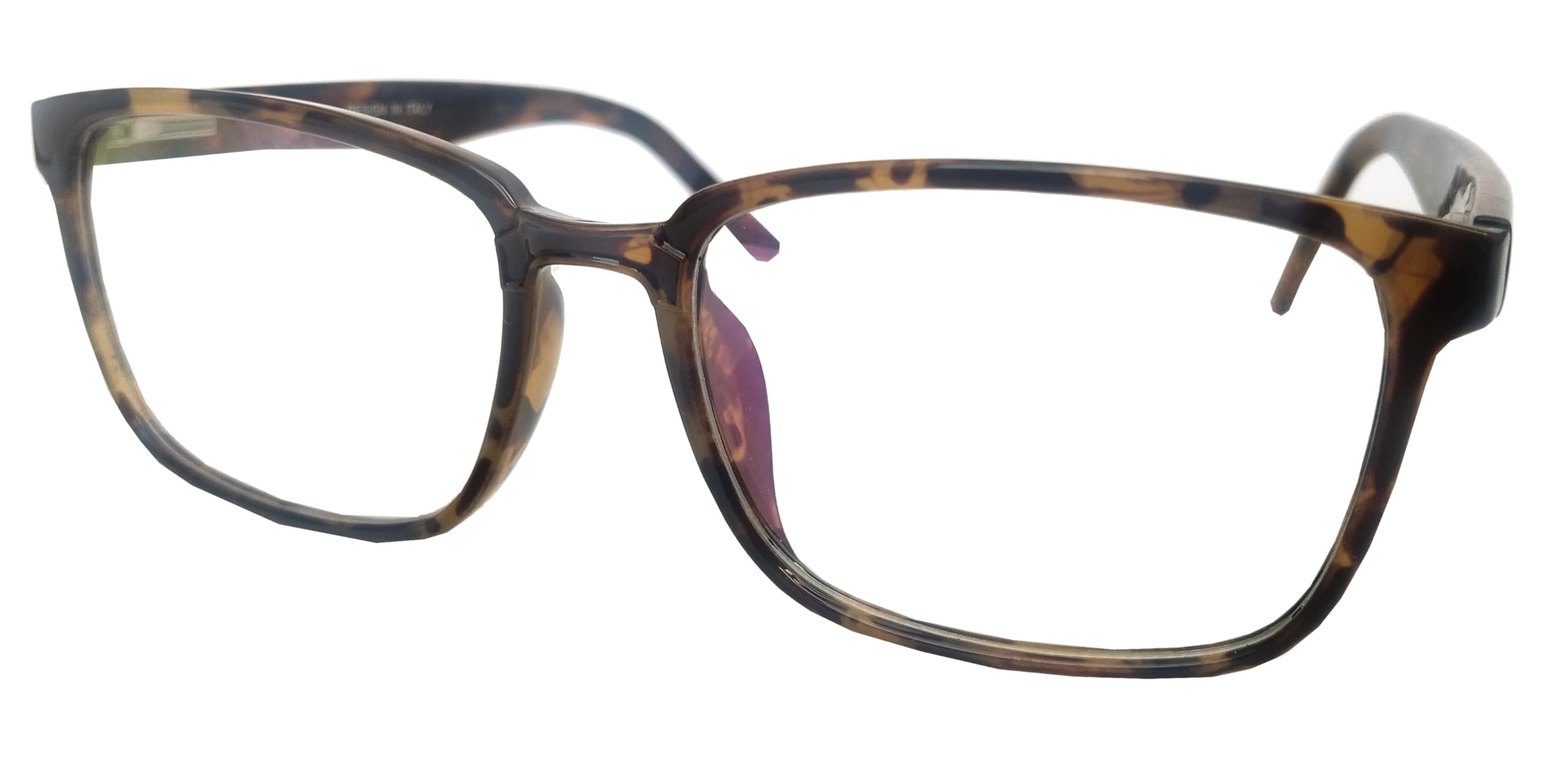 Prosight EYE WEAR | Elegant Square Frame Eyeglasses For Men & Women |Blue cut & Antiglare Computer Glasses | Oversized Square Frame | Cat Eye Stone | Brown