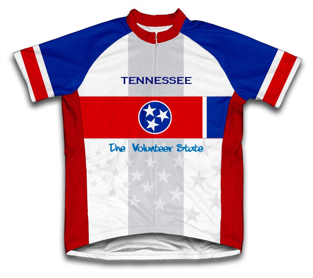 ScudoPro Tennessee Flag Short Sleeve Cycling Jersey for Men - Size 4XL