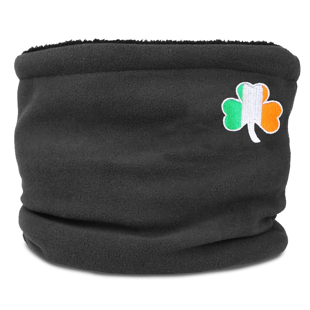 TeddyT's Ireland Flag Shamrock Lucky Irish Clover Thermal Fleece Snood