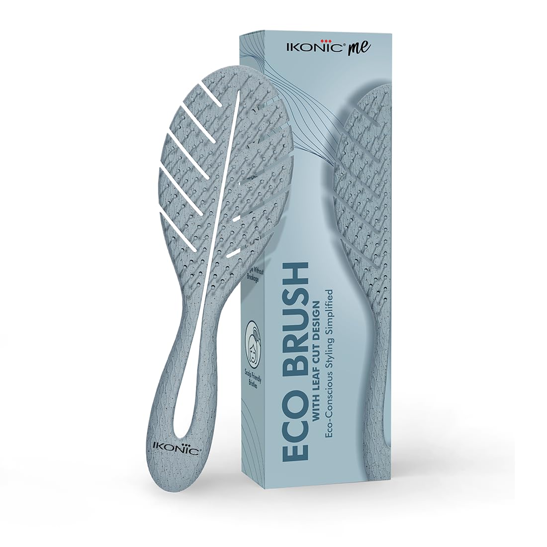 Ikonic Me Leaf Cut Vent Hair Brush IKM 2511 - Eco Concious, Flexible Ion Bristles, Breakage Reduction, Even Bristle Spacing, Ergonomic Hollow Handle, Heat & Water Resistant Styling – Powder Blue-image-41