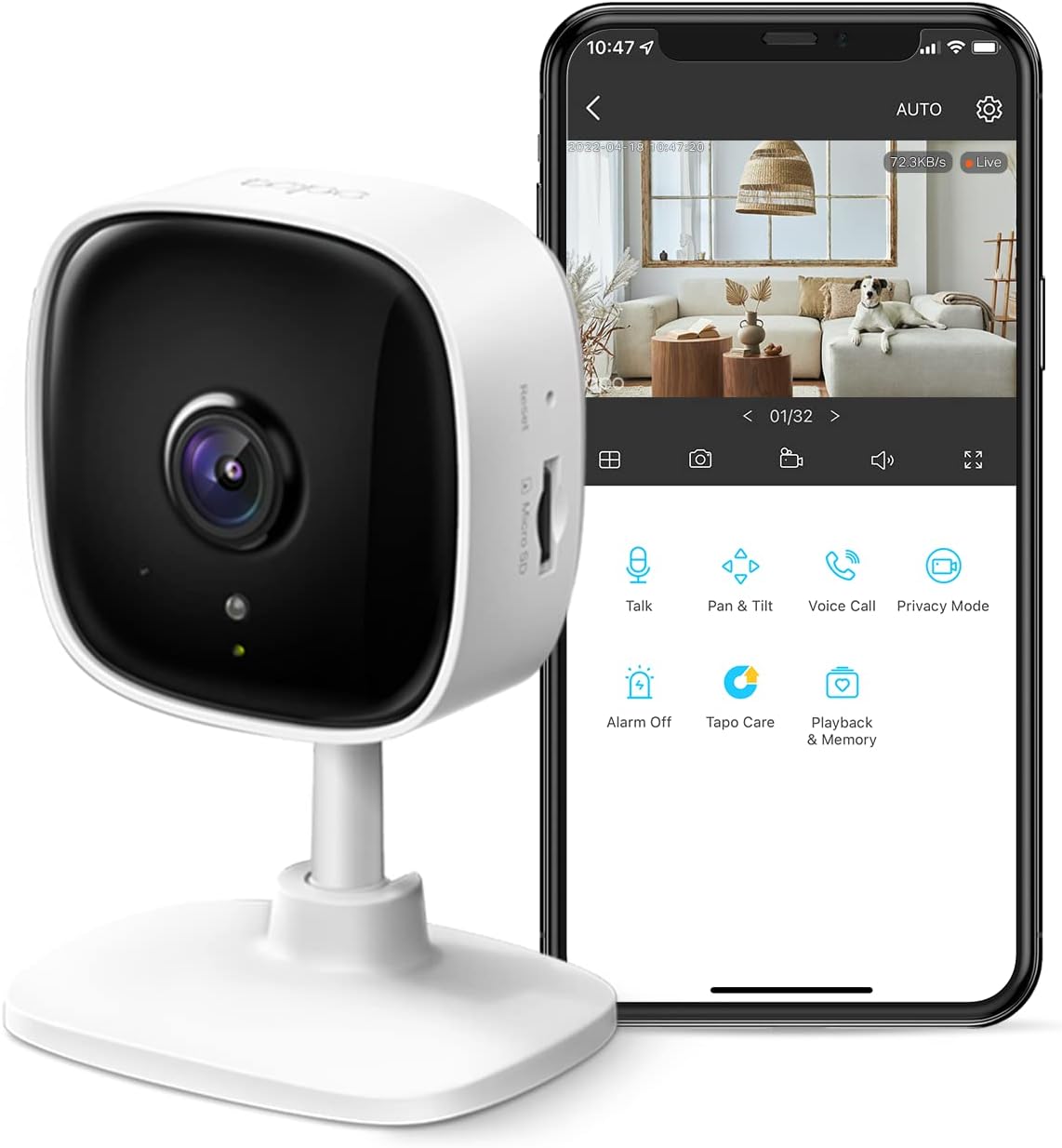 TP-Link Tapo 2K Indoor Security Camera for Baby Monitor