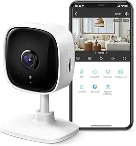 TP-Link Tapo 2K Indoor Security Camera for Baby Monitor, Dog Camera w/Motion Detection, 2-Way Audio Siren, Night Vision, Cloud & SD Card Storage(Up to 256 GB), Works w/Alexa & Google Home(Tapo C110) asin的图片