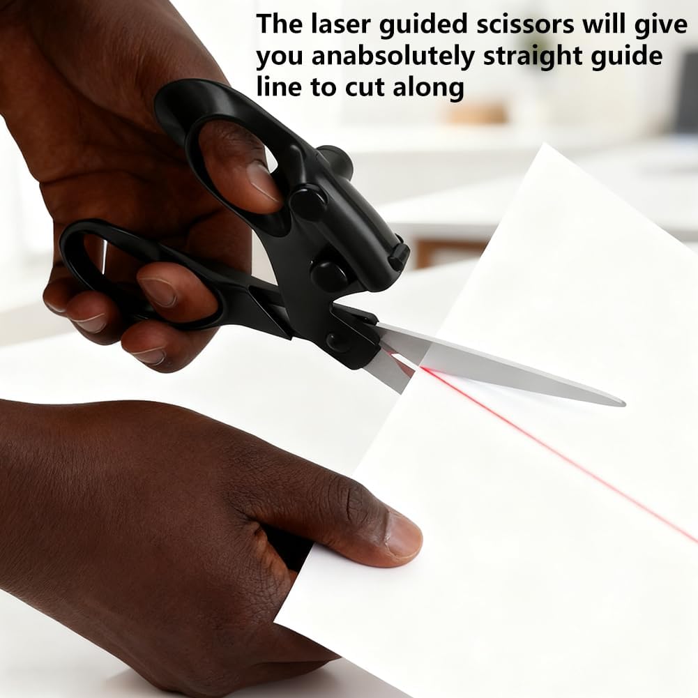Amazon.com: Professional Laser Guided Scissors, Cuts Straight Fast