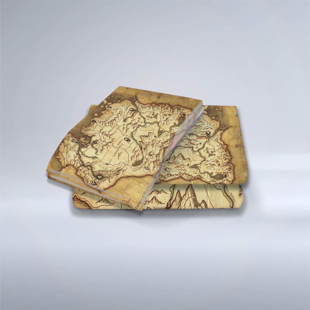 Ste-X Juego De Funda Nórdica para Niños Elder Scrolls V Skyrim, Funda De Edredón para Niños, Niñas Y Adolescentes, Juego De Cama Decorativo De 3 Piezas, Tamaño Doble (TESVS 02,(150x200cm)-Cama de 90)
