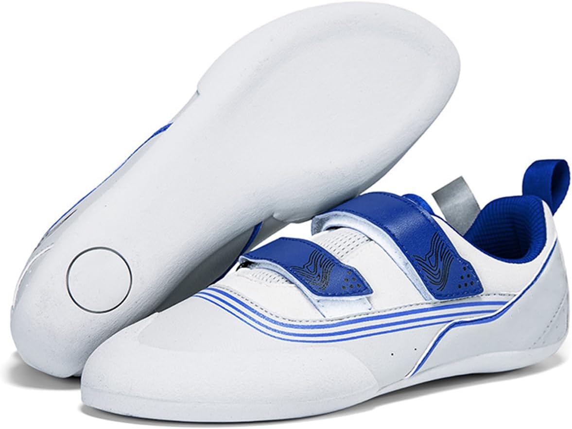 Climbing Shoes Mens Beginners Lightweight Breathable Professional Bouldering Shoes with Dual Hook-and-Loop Straps for Indoor Outdoor