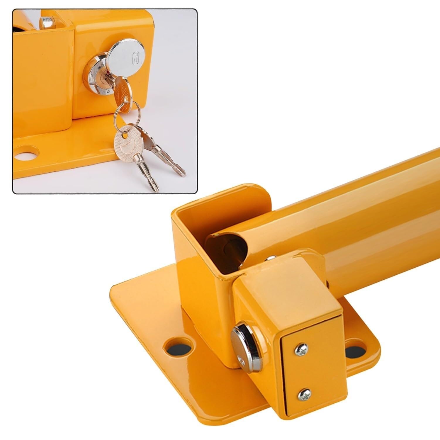 Dissuasore di sicurezza pieghevole per parcheggio, 40 mm, resistente, con chiave e bullone, serratura antifurto per la protezione dell'auto