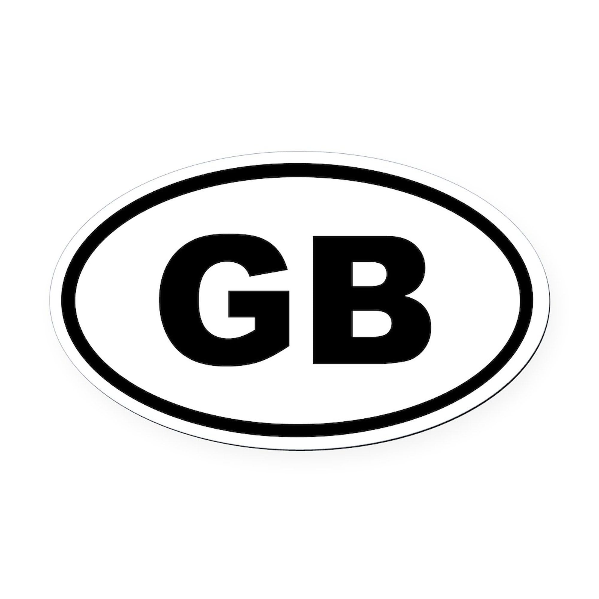 CafePress Great Britain GB Oval Car Magnet, Euro Oval Bumper Magnet