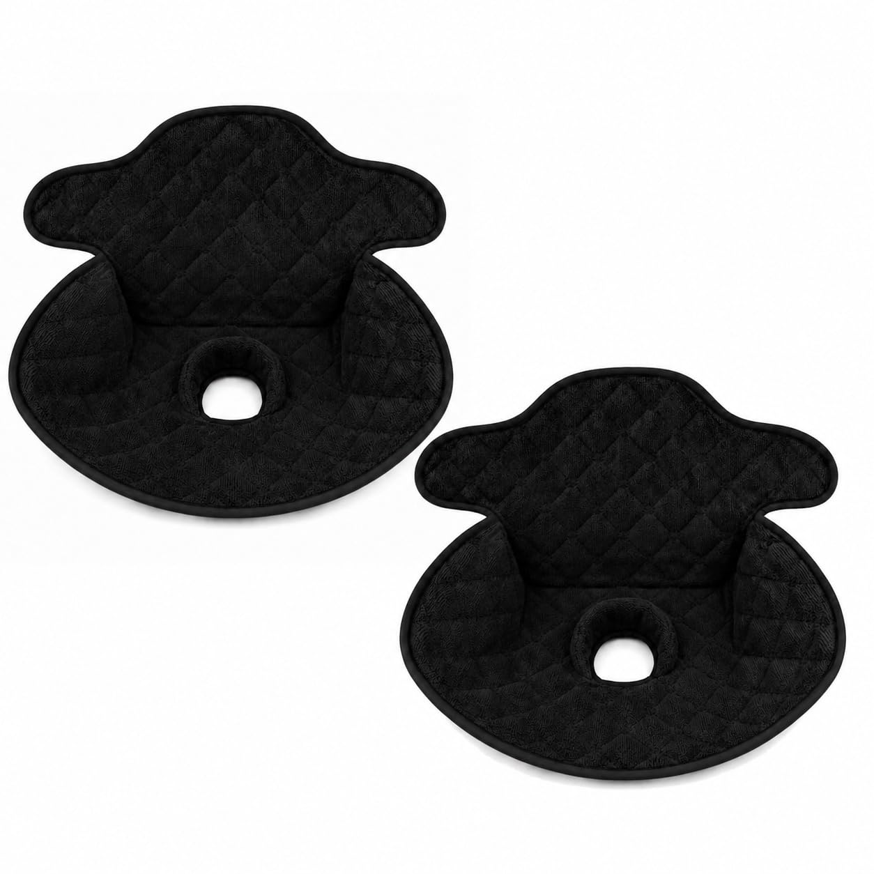PandaEar 2 Pack Infant Car Seat Protector for Potty Training, Waterproof Piddle Pads Cover Car Seat & Stroller Protector for Babies & Toddlers, Machine Washable, Non-Slip Backing (Black)