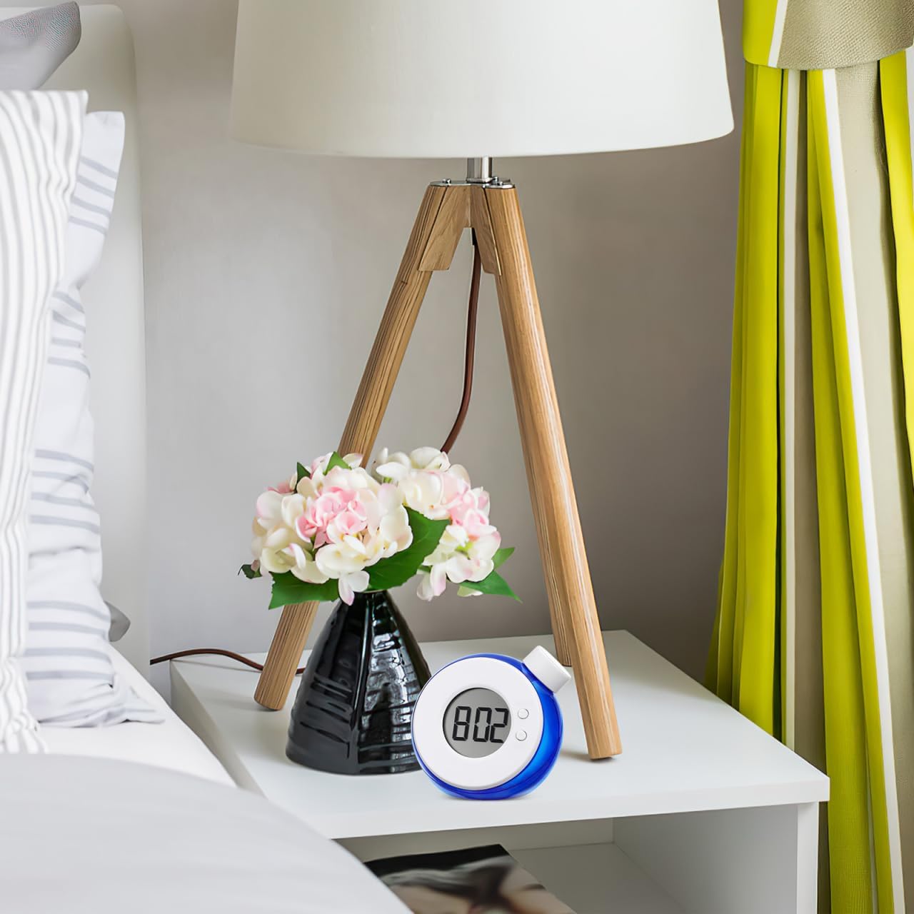 Water Powered Clock with Led Display Battery-Free for Home and Garden Decor Waterproof Wall Clock