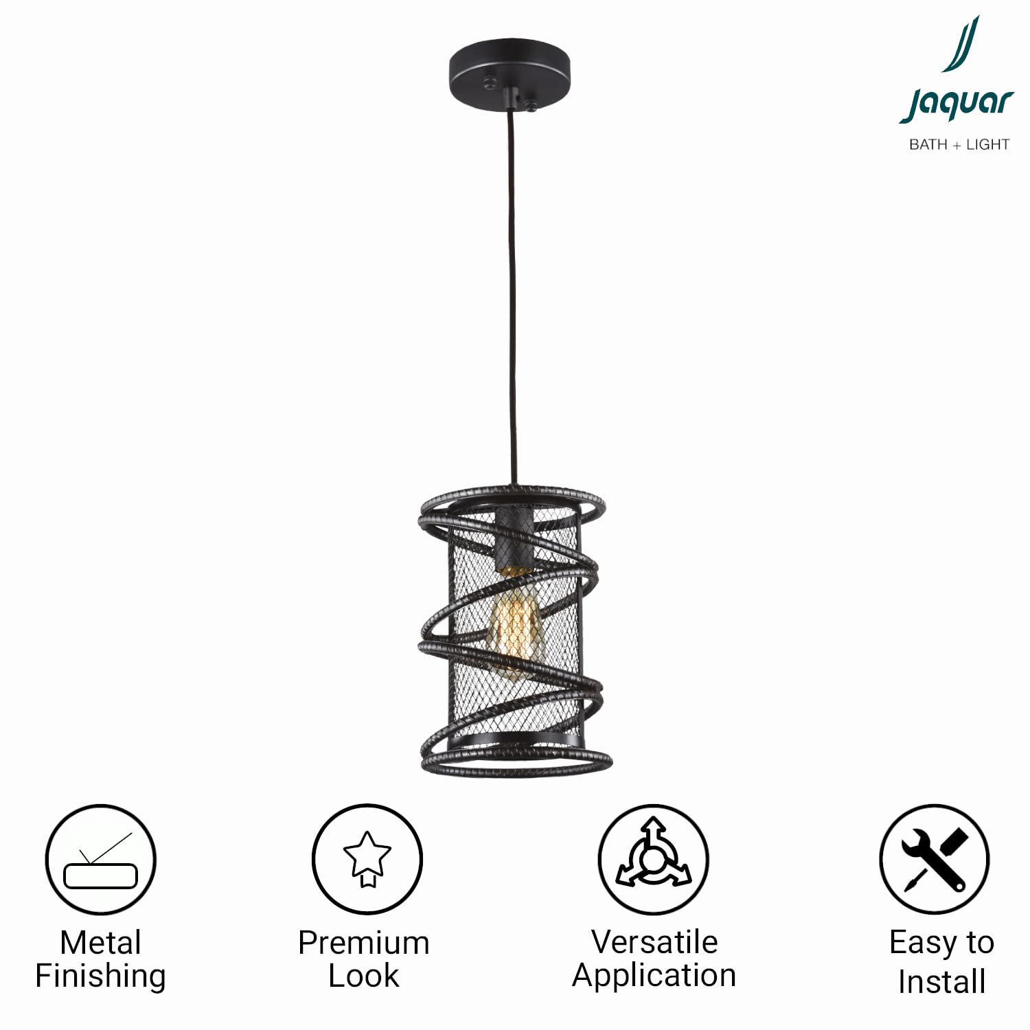 Jaquar Metal Lighting 6W Rebars, Mesh with Dark Brown Finishing