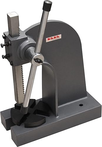 Miniatura 41 de KAKA INDUSTRIAL Prensa de árbol, prensa de banco manual de capacidad de 1 tonelada, cuerpo de acero resistente AP-1, altura de 4 pulgadas