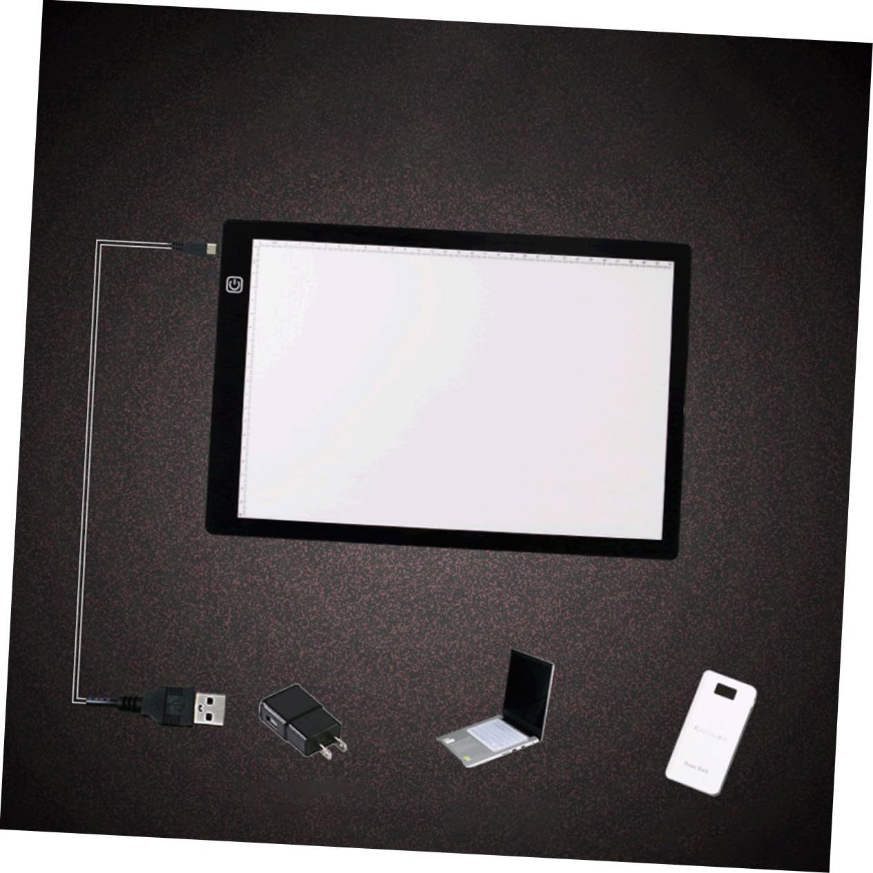 GARIOUANS Table Lumineuse de Traçage avec Aimants Magnétiques A4 en Acrylique Blanc et Règle Intégrée Support Papier pour Dessin Professionnel Léger